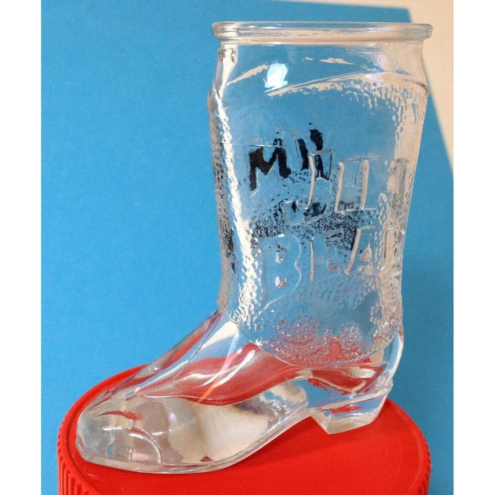 Jim Beam Shot Glass Whiskey Boot Shape Vintage